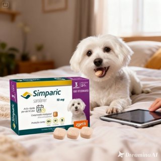 Simparic Cães de 2,6 a 5kg com 3 Comprimidos (10 mg) Antipulgas e Carrapatos em Oferta na Shopee