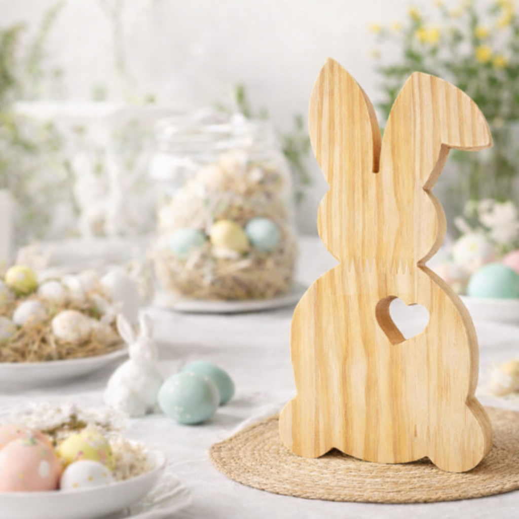 Tábua Coelho Coração G Em Pinus 25x12 Mesa Posta Páscoa Suporte em Oferta na Shopee