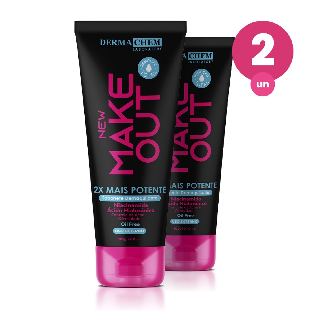 Kit 2 Sabonete Demaquilante New Make Out 100ml Dermachem