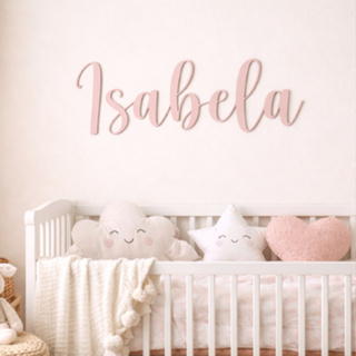 Nome Personalizado em MDF 3mm 60cm de Largura - Decoração Quarto de Bebê em Oferta na Shopee