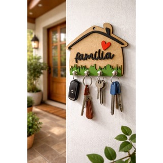 Porta Chaves de Parede em MDF Decorativo para Casa Minimalista em Oferta na Shopee