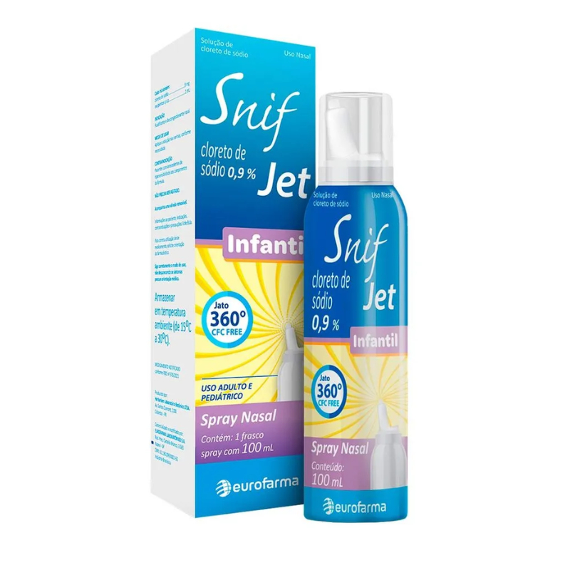 Spray Nasal Snif Jet Infantil 0,9% 100ml Solução Nasal