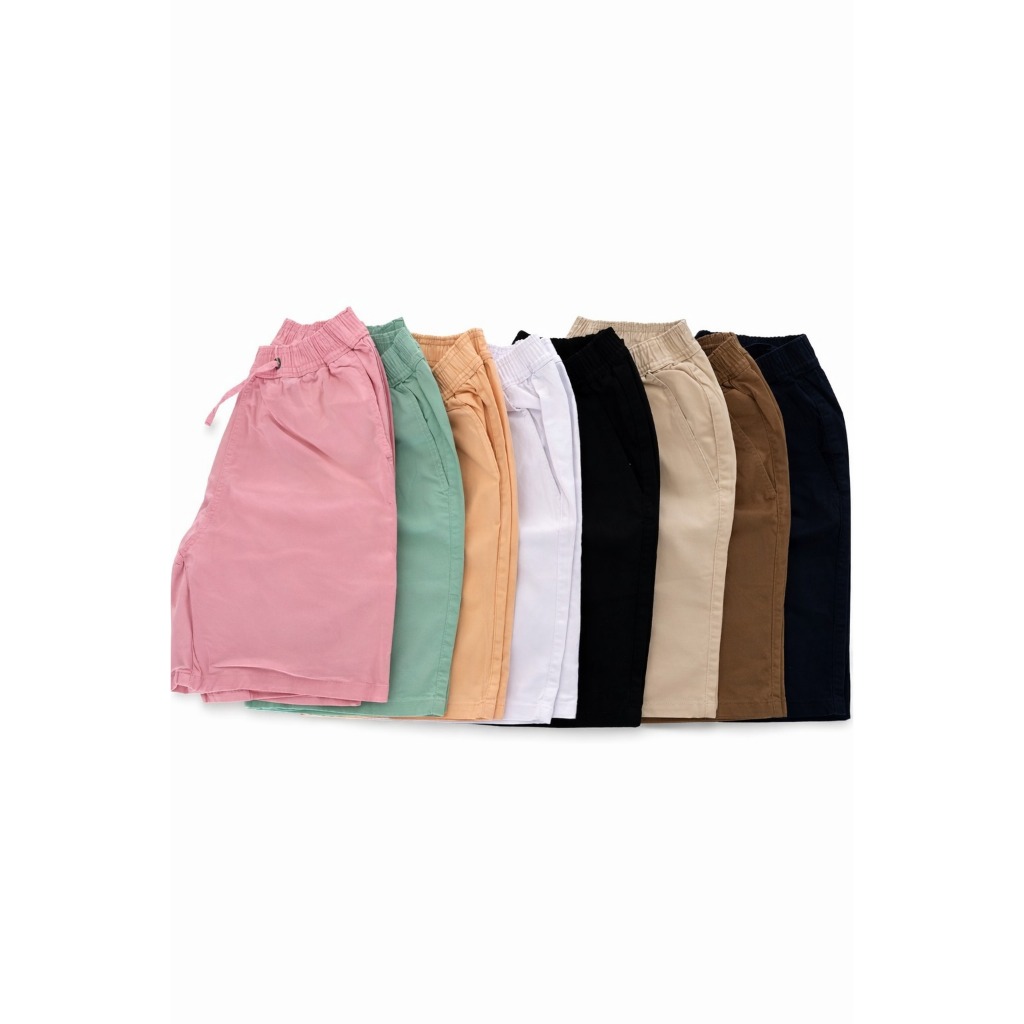 Kit Promocional 2 Bermudas Masculinas Sarja com Elastano Premiu Casual – Escolha 1 Cor + 1 Sortida