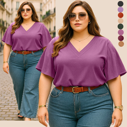 BLUSA PLUS SIZE FEMININA EVANGELICA BLUSAS FEMININO BLUSINHA FEMININAS CASUAL GOLA V CONFORTAVEL MODERNA SOCIAL ESTILOSA em Oferta na Shopee