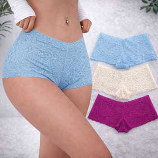 Calcinha de Renda Caleçon Sensual kit com 10 Shortinho calesson fio dental com forro em Oferta na Shopee