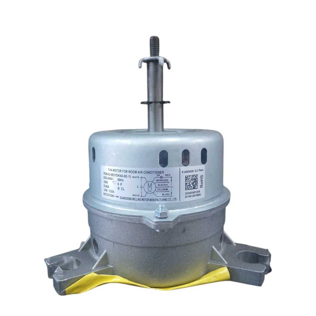 Motor Ventilador da Evaporadora Cassete Carrier YDK42-6E (YDK42-6E-1) 40KWQU24C5 40KWQD24C5