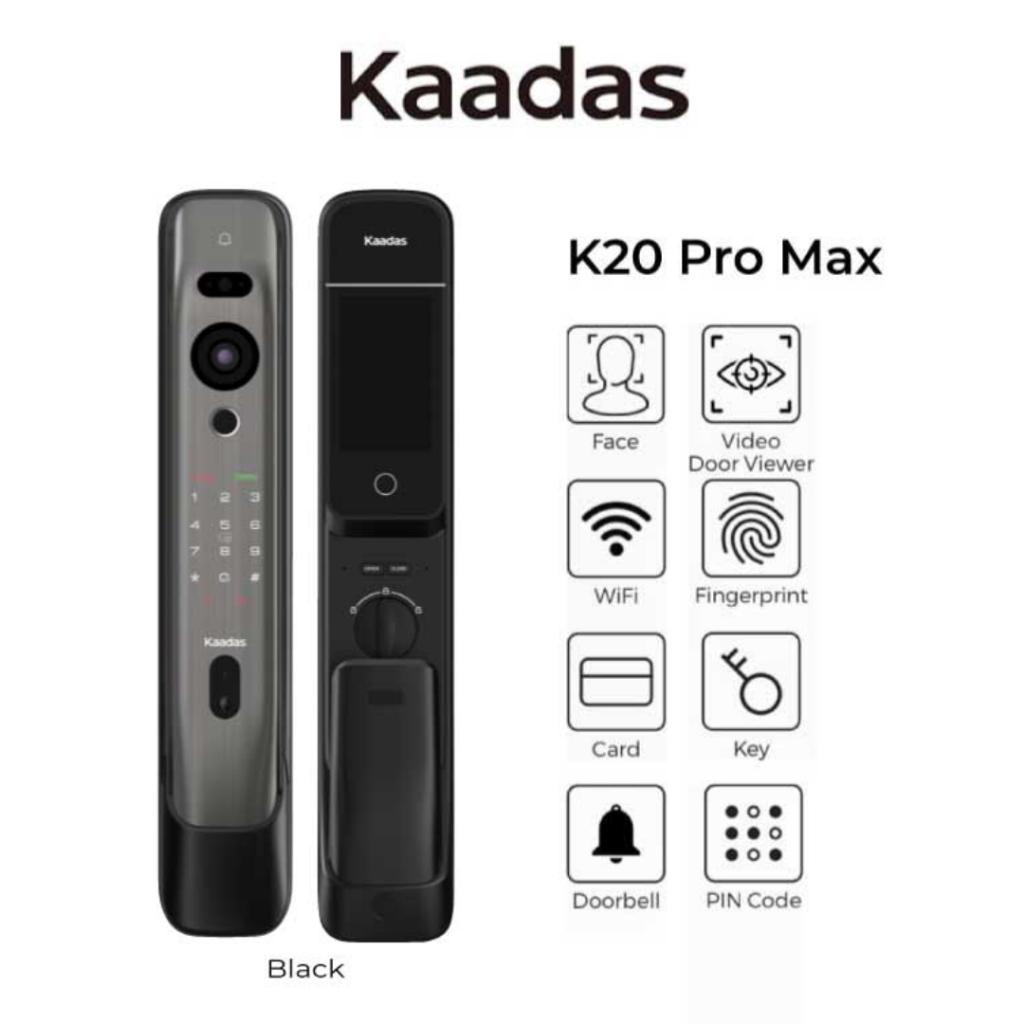Fechadura Digital K20 Pro Max Leitor Facial Wi-fi Com Câmera