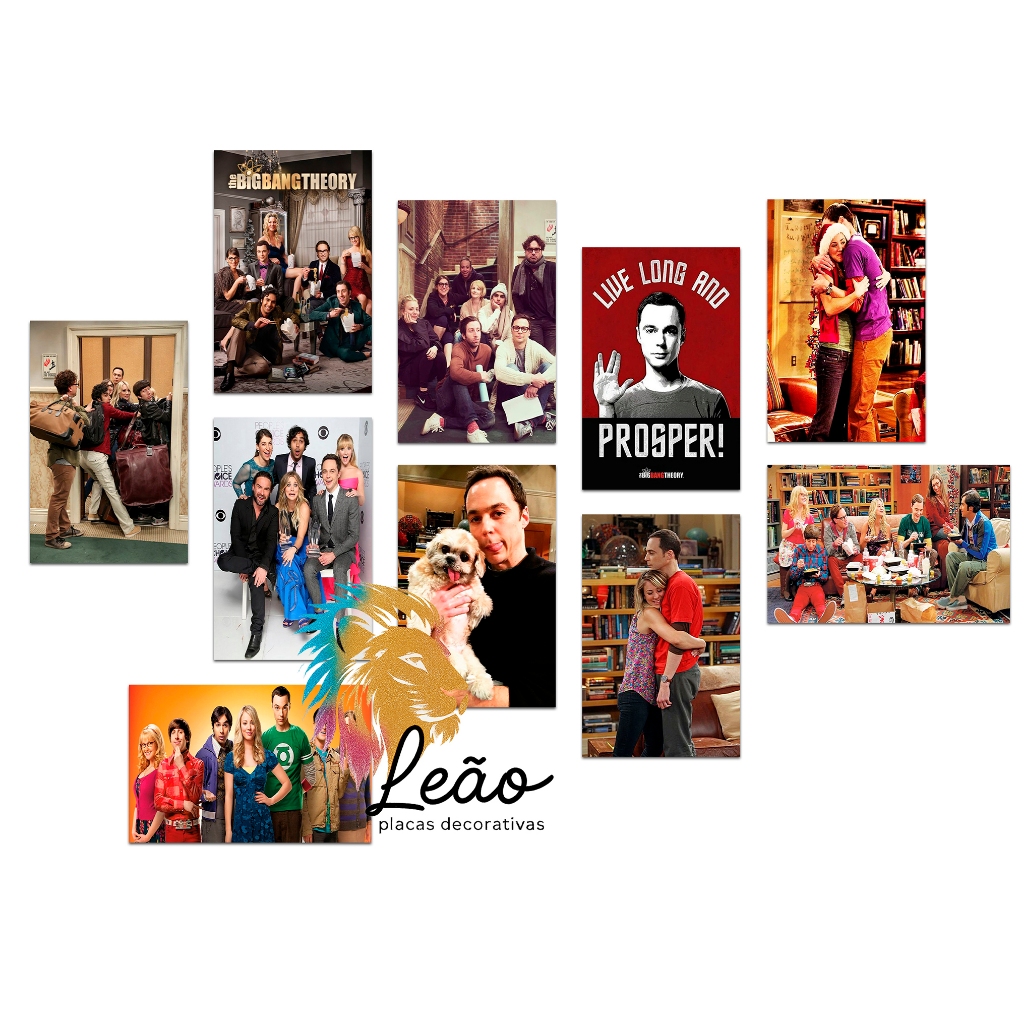 quadros decorativos diferente - estilo serie -filme -big - bang - kit 10 placas MDF 13x20cm