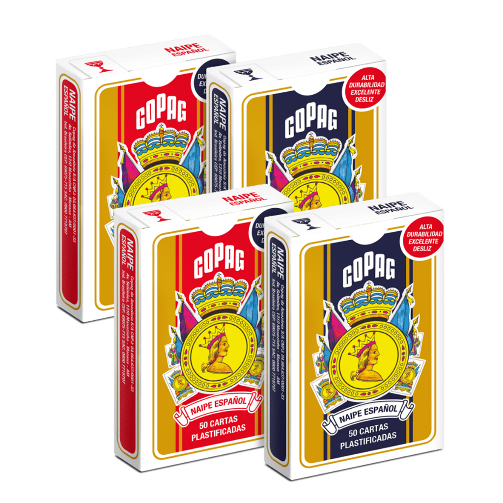 Kit 4 Jogo De Cartas Baralho Espanhol Truco Naveta Clássico Copag Canastra Bisca Buraco Pife