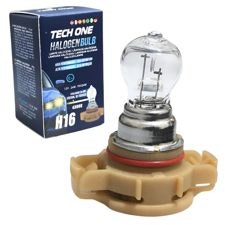 Lampada Halogena Amarela H16 Borboleta 4300k 12v Unitaria
