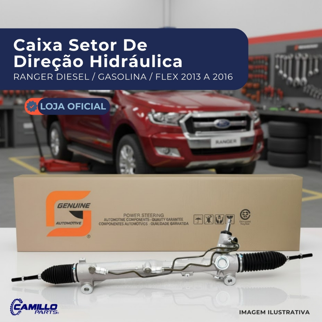 Caixa Setor Direção Hidráulica Ford Ranger 2013 2014 2015 2016 Genuine Automotive Alta Performance