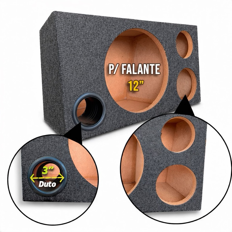 Caixa de Som Vazia Trio 12 Polegadas Sobwoofer em Oferta na Shopee