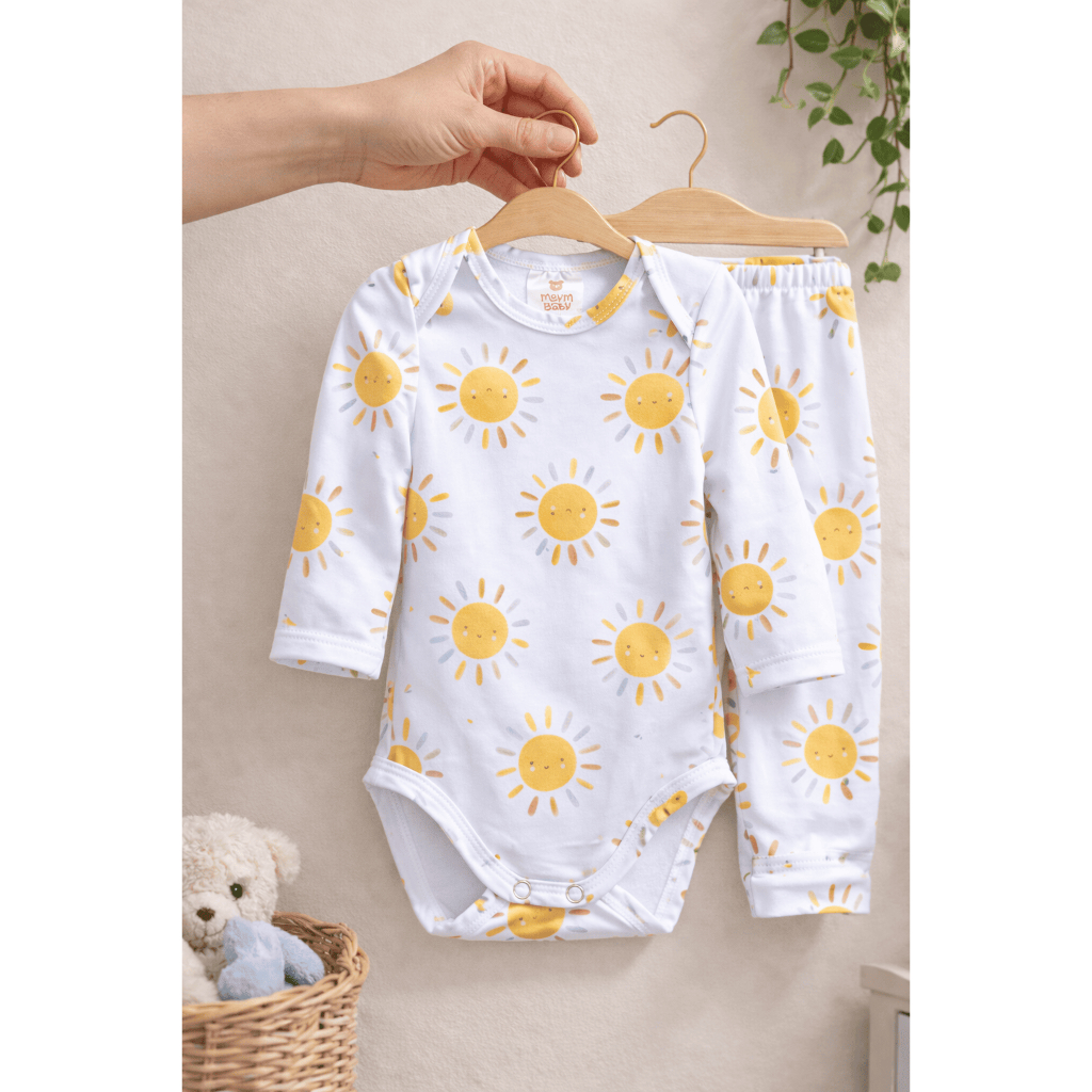 Conjunto Térmico Bebê Infantil Menino Menina Pagão Longo Urso Marrom Quentinho Inverno