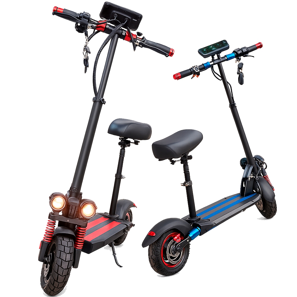 Patinete Elétrico Adulto 500w Com Assento Suporta até 150kg Autonomia de 40Km Com Amortecedores