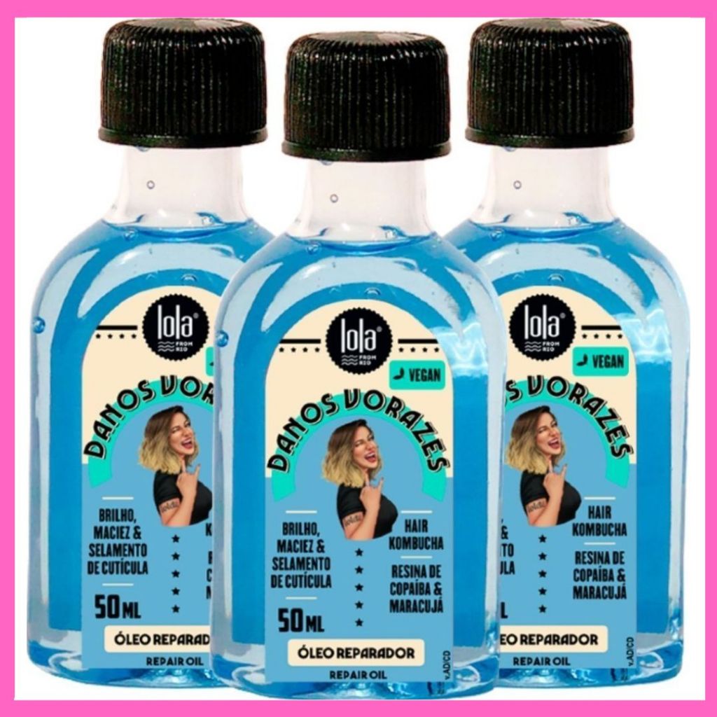 Kit 3 Unidades - Óleo Danos Vorazes Lola Cosmetics