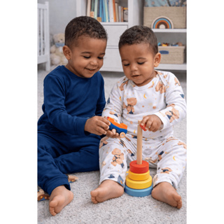 Kit 2 Conjuntos Térmicos Masculino Bebê Pagão Longo Ursinho Marinho em Oferta na Shopee