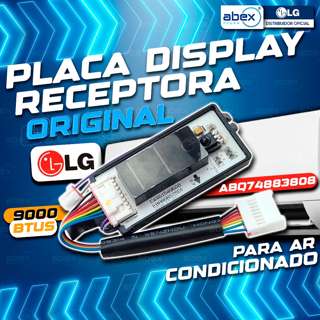 Placa Receptora Ar Condicionado LG 9000 Btus S4NQ09WA51A S4NW09WA5WA ABQ74883808 127 220v Original