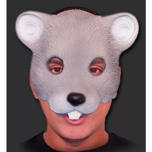 Máscara Látex Halloween Rato Metade Spook
