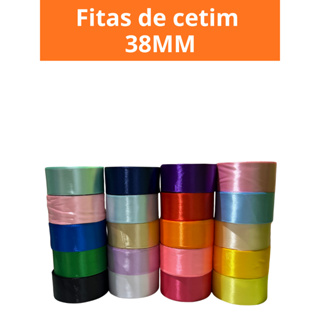 Fita de Cetim 38mm Premium – Cores à Escolha | 1, 2 ou 5 Rolos em Oferta na Shopee