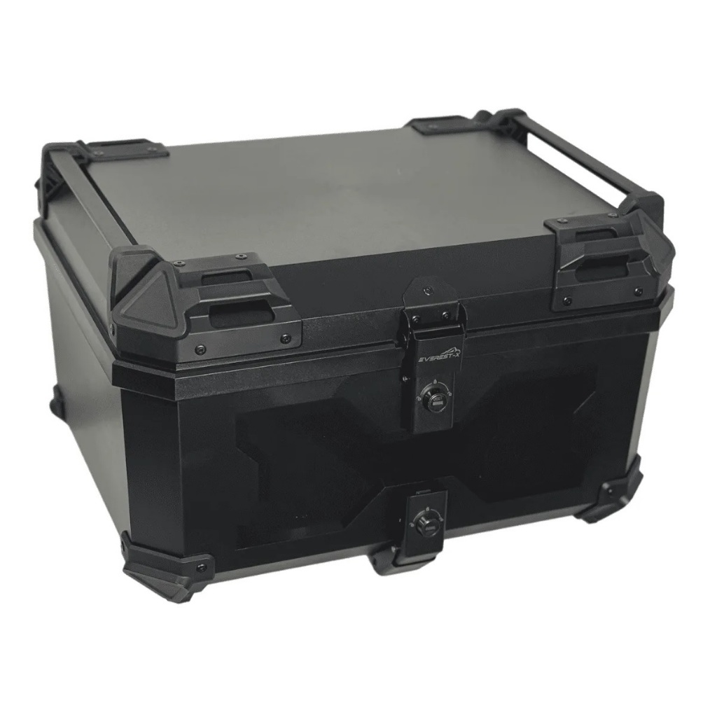 Bau traseiro top case Braz everest 58 Litros preto (tipo aluminio)