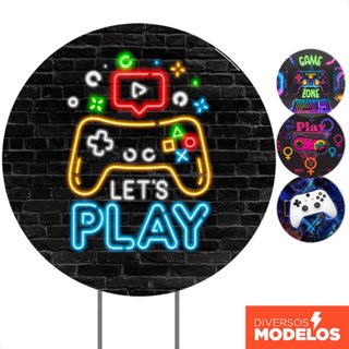Capa Painel Redondo Vídeo Game Decorativo Em Tecido 1,50m Com Elástico em Oferta na Shopee
