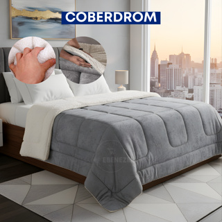 Coberdrom Solteiro, Casal, Queen E King Edredom Sherpa Dupla Face Extra Macio Resistente Premium em Oferta na Shopee