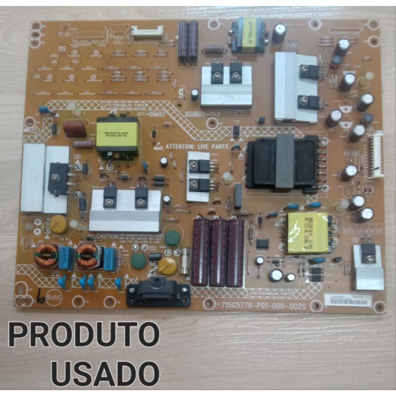 PLACA DE FONTE TV COMPATIVEL 42PFL4908G/78.....715G5778-P01-000-002S