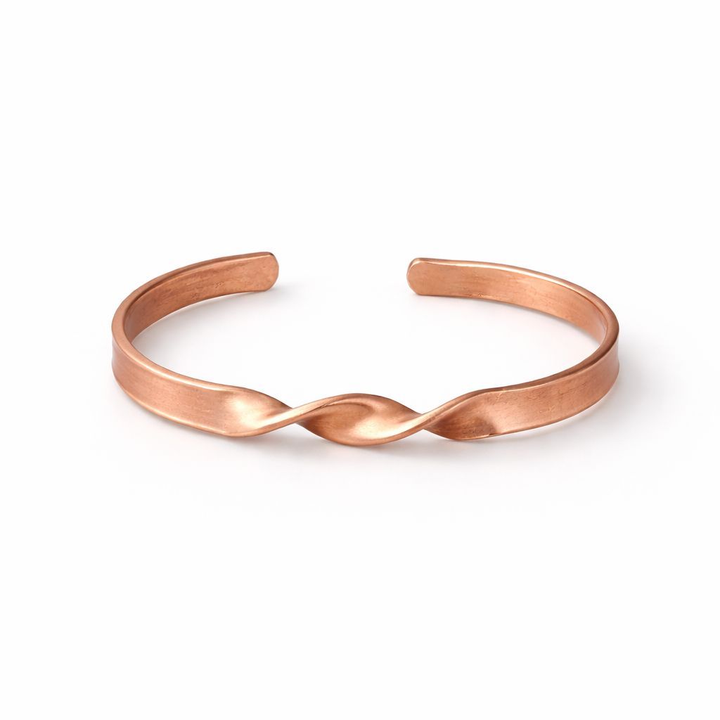 Pulseira/Bracelete Elos em Cobre Puro- Premium Ajustável em Oferta na Shopee