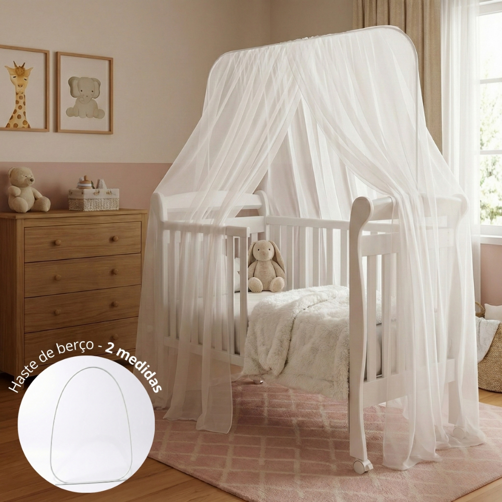 Suporte Para Mosqueteiro Haste Varal Berço Proteção para Bebê Barato Promoção Relâmpago