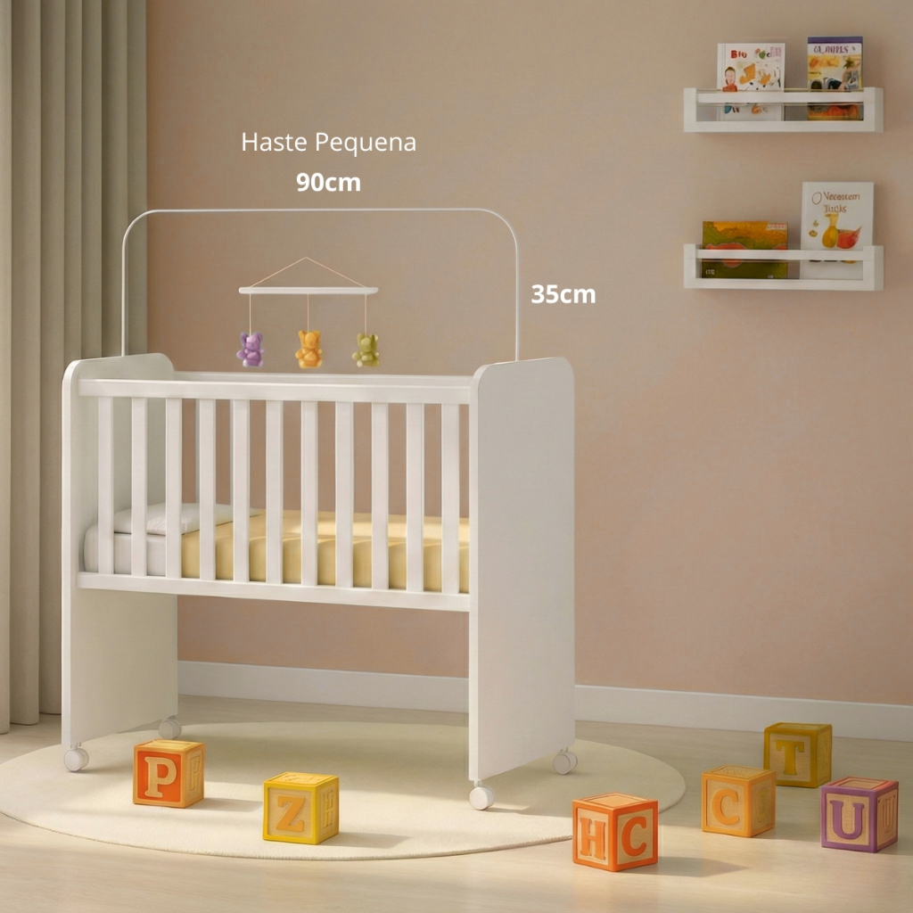 Suporte Haste Varão Para Mosquiteiro Mini Berço Ferro Resistente 90x35 Envio Imediato