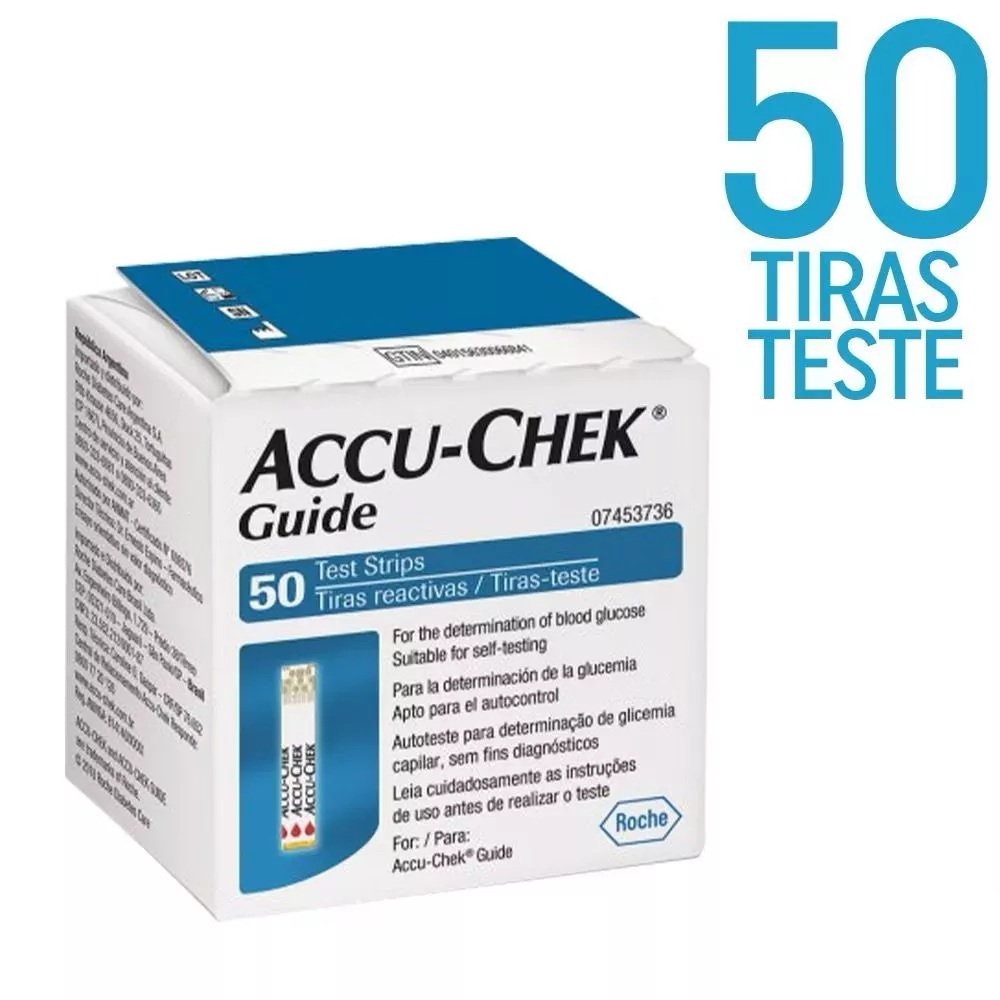 Tiras Medidor Glicemia Accu Check Guide 50 Unidades Promoção