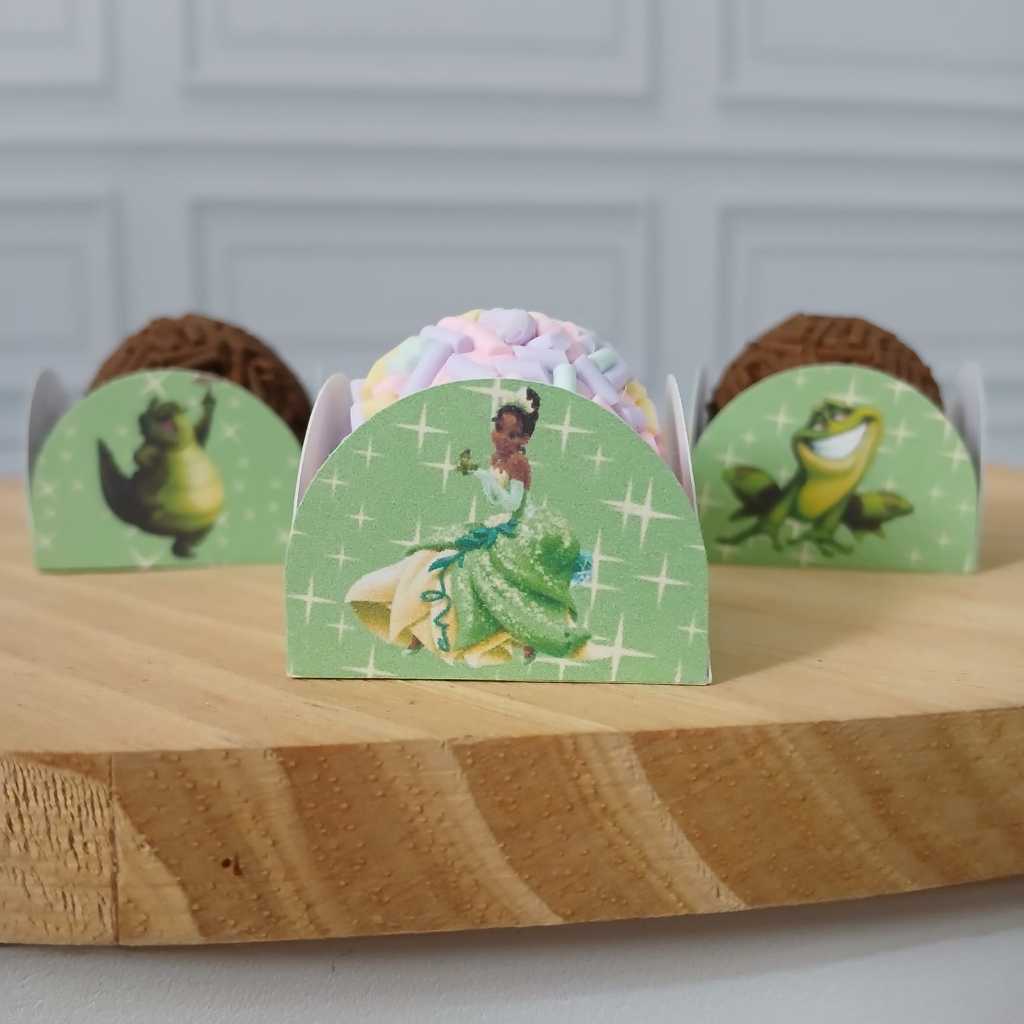 Forminha de doce Personalizada Princesa Tiana - A Princesa e o Sapo - Lembrancinha - Festa