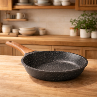 Frigideira Antiaderente Cerâmica Fundo Triplo Cabo Silicone Não Queima Não Usa Óleo em Oferta na Shopee