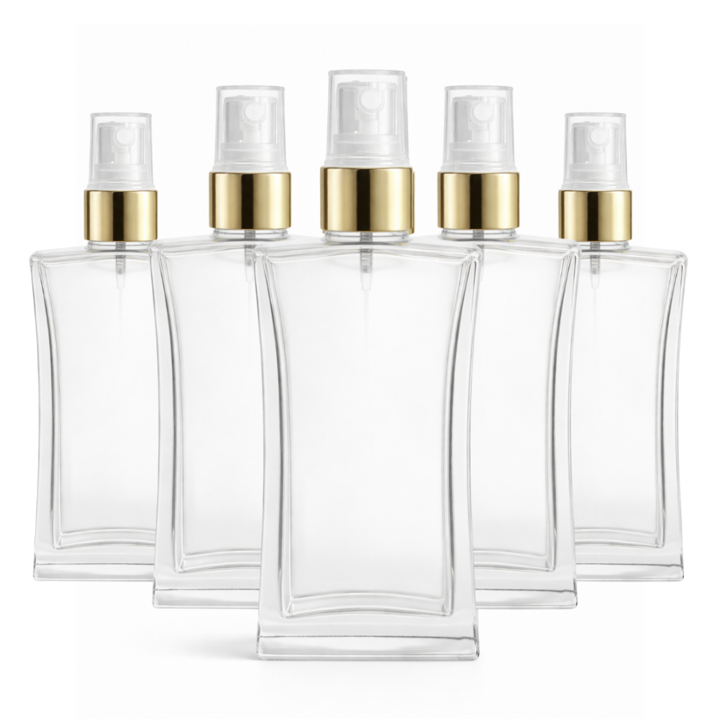 Kit Frascos de Perfume 100ml - Com Válvula Spray - Vidro para Perfume HomeSpray