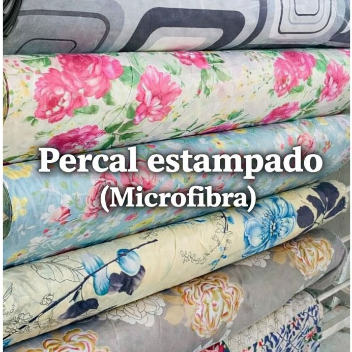 Metros de Tecido Percal Microfibra Estampado100% Poliéster por 2,40 de largura" 1,2 ou 3 METROS