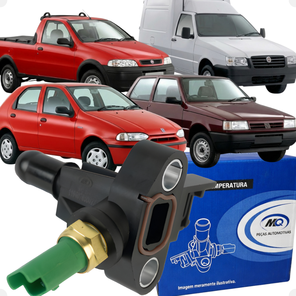 Sensor De Temperatura Siena Palio Uno Fire Strada 1.0 1.3 1.4 8V Com 2 Pinos e Plug Eletrônico Verde em Oferta na Shopee