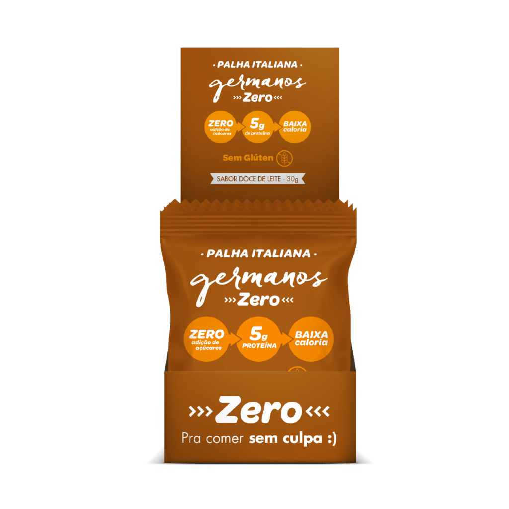 Palha Italiana Zero Açúcar Doce De Leite C/ Whey 10 Un 30g