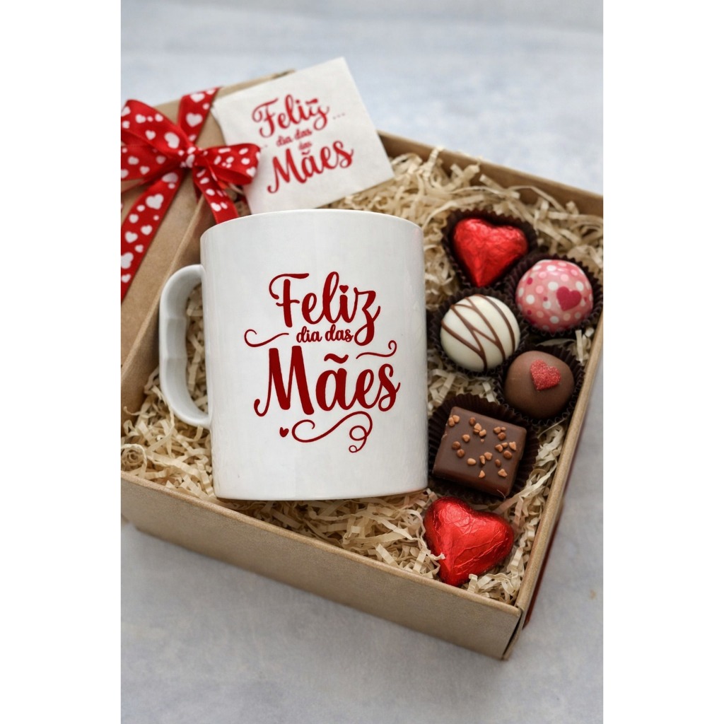 KIT 10/25/50 Caneca Feliz Dia das Mães Branca 400ml Plástico Comemoração, Café, Chá, Mãe