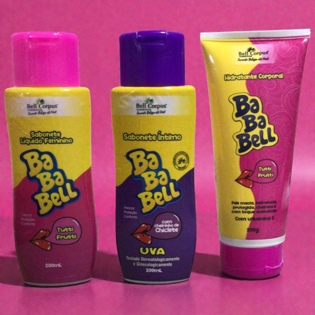 KIT Creme Hidratante Corporal Tutti Frutti + 2 Sabonetes Íntimos Líquido Feminino Bell Corpus em Oferta na Shopee