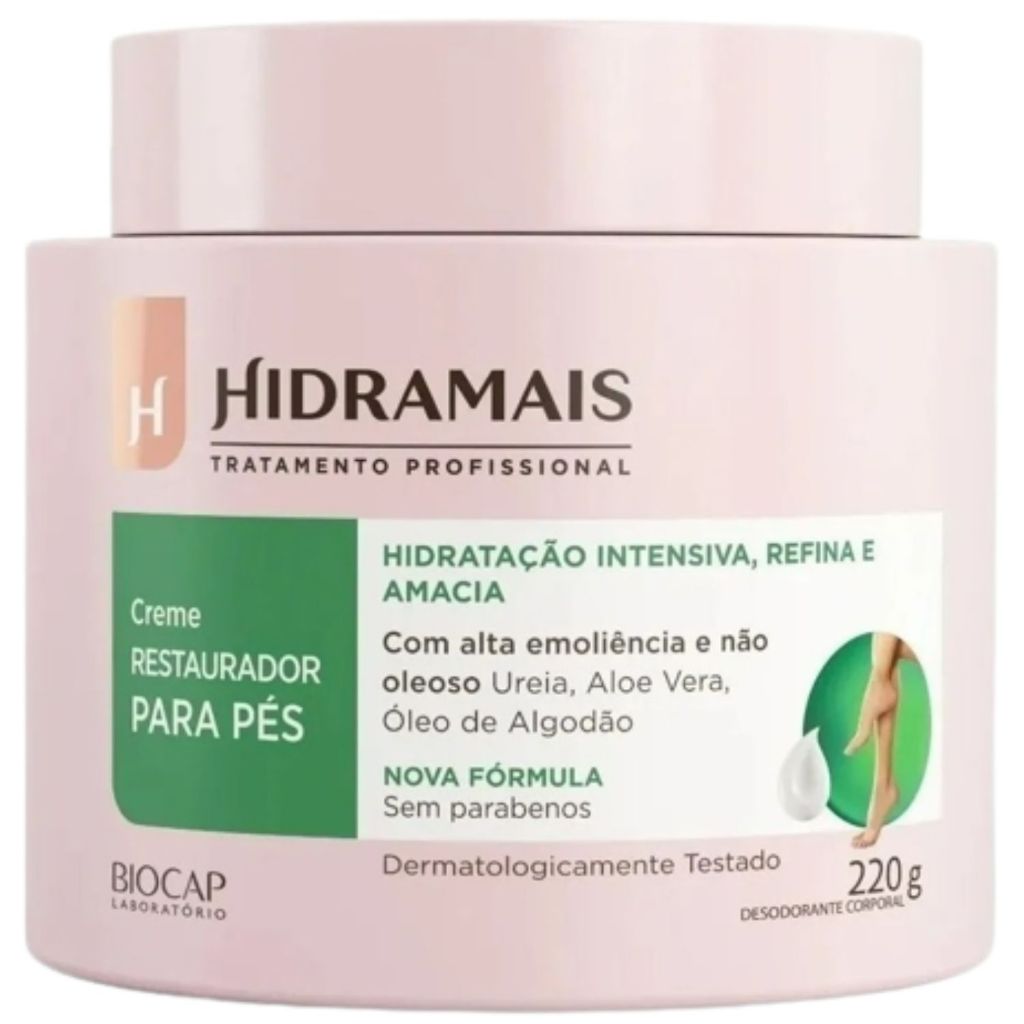 Hidramais Creme Restaurador para os Pés que hidrata e recupera a pele dos pés