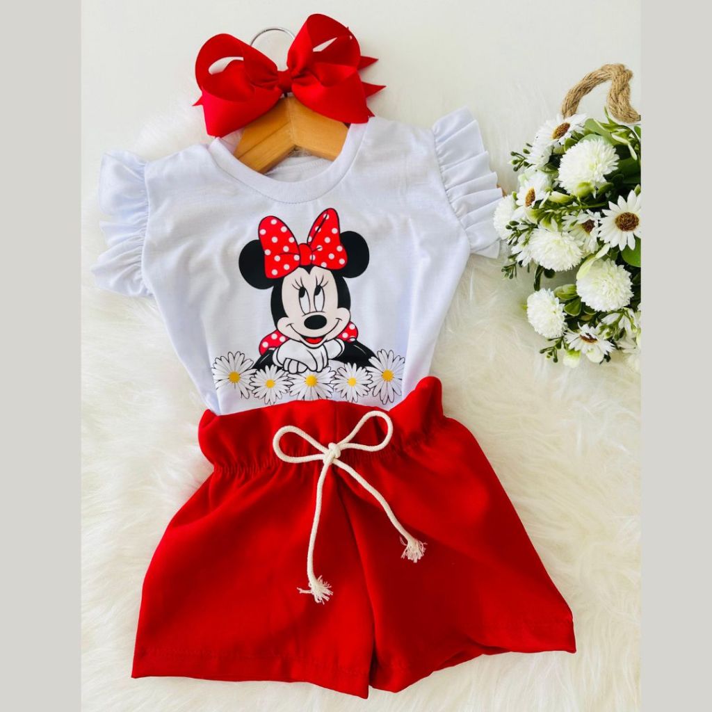 Conjunto infantil feminino Minei flores