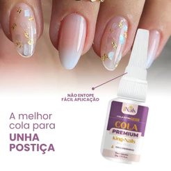 Cola Para Unha Postiça Premium Extra Forte 20g - King Nails