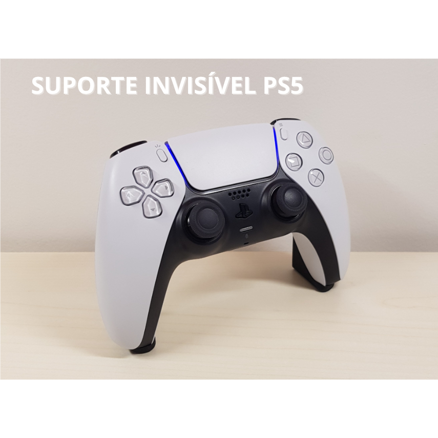Suporte Invisível Controle PS4 e PS5 – Fixação em Mesa – Organizador Gamer Discreto DualSense e DualShock