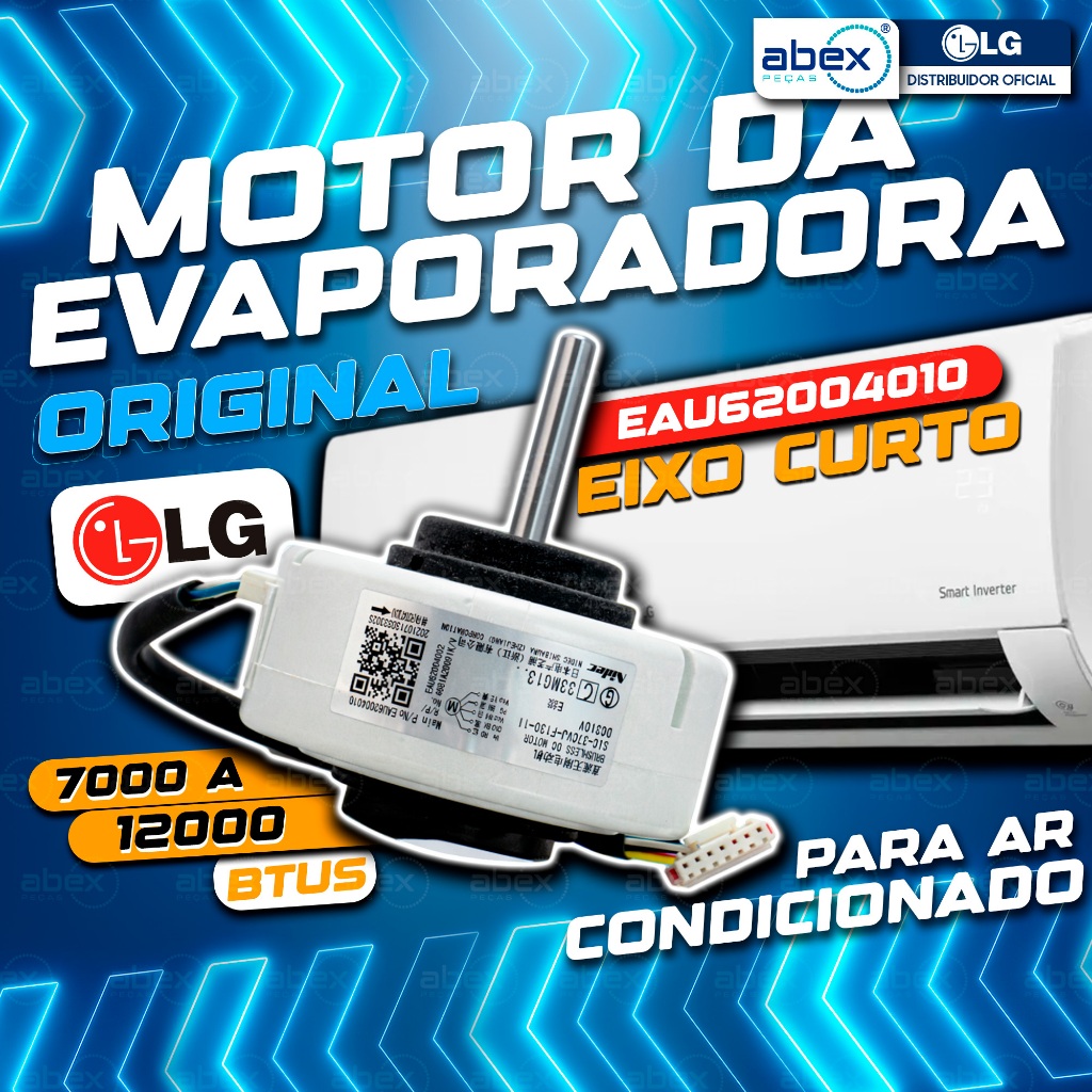 Motor Evaporadora LG Dual Inverter 9.000 A 24.000 Btus 127 220v Eixo Curto EAU62004010 Original em Oferta na Shopee