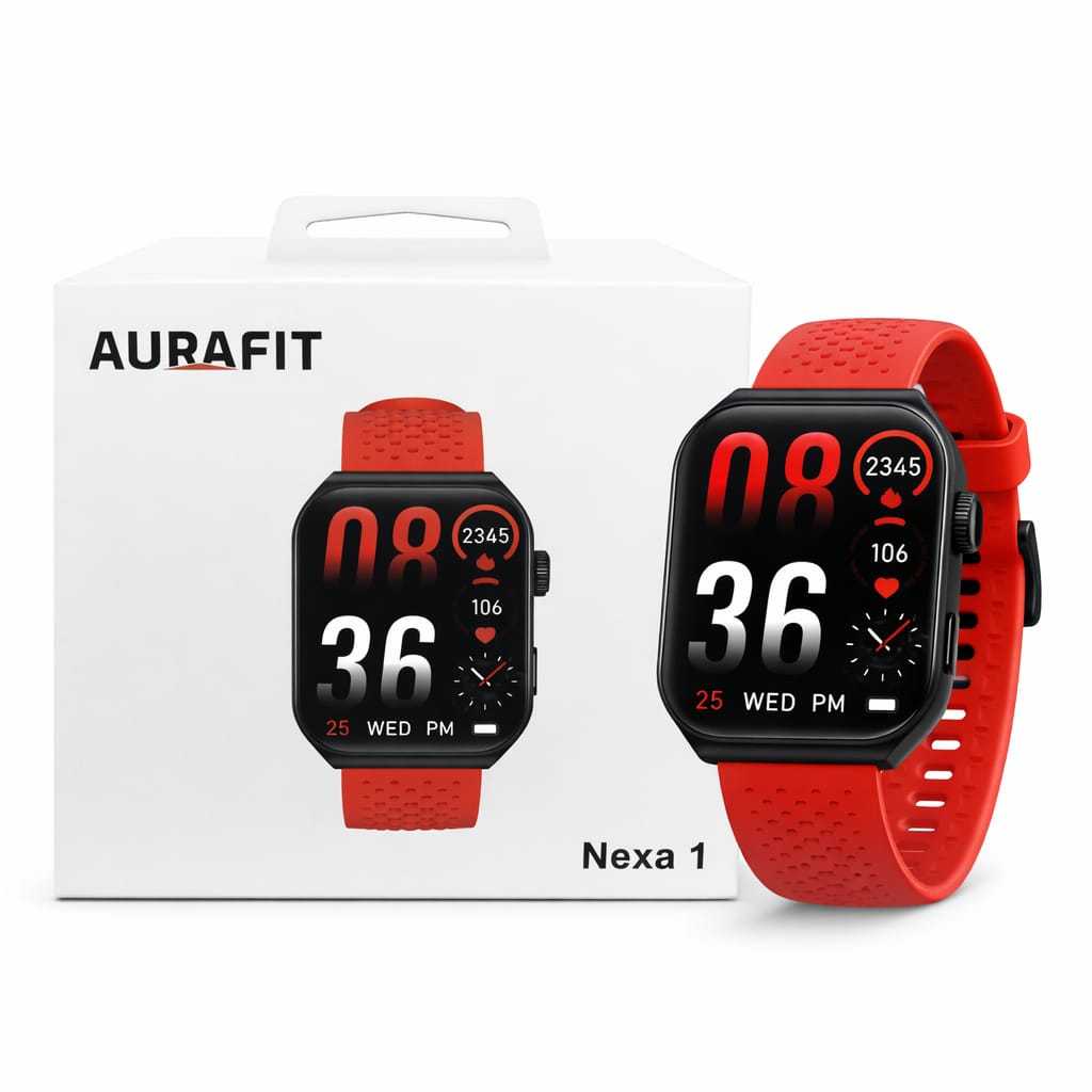 Smartwatch AuraFit Nexa 1 com Tela AMOLED e Monitoramento de Saúde