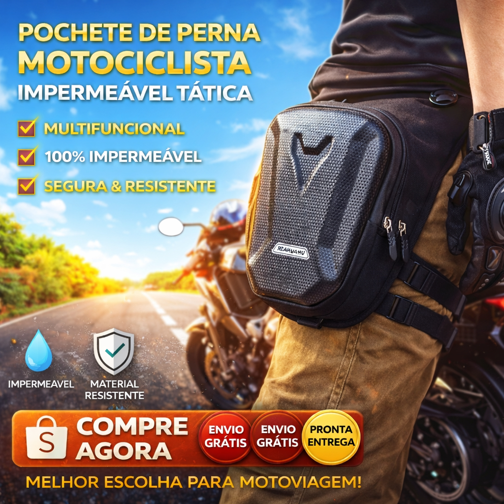 Pochete De Perna Motociclista Impermeável Tática Moto Viagem Bolsa De Cintura Multifuncional em Oferta na Shopee