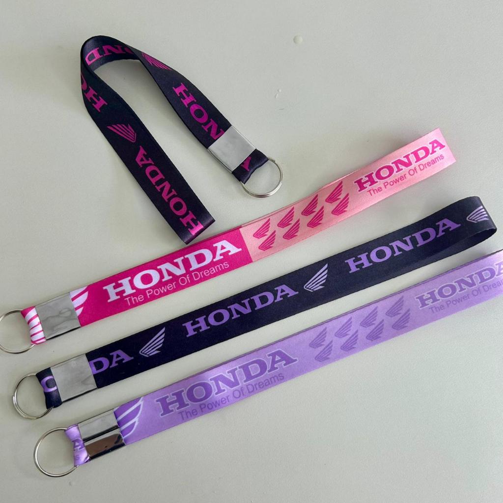 KIT 4 CHAVEIROS DE MOTO - HONDA - CORDÃO - PRETO , ROSA, LILÁS
