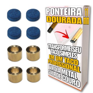 4 Virolas De Metal Com Sola Para Taco De Sinuca Bilhar Snooker Virola Ponta Ponteira 11mm Bilhares Mgk em Oferta na Shopee