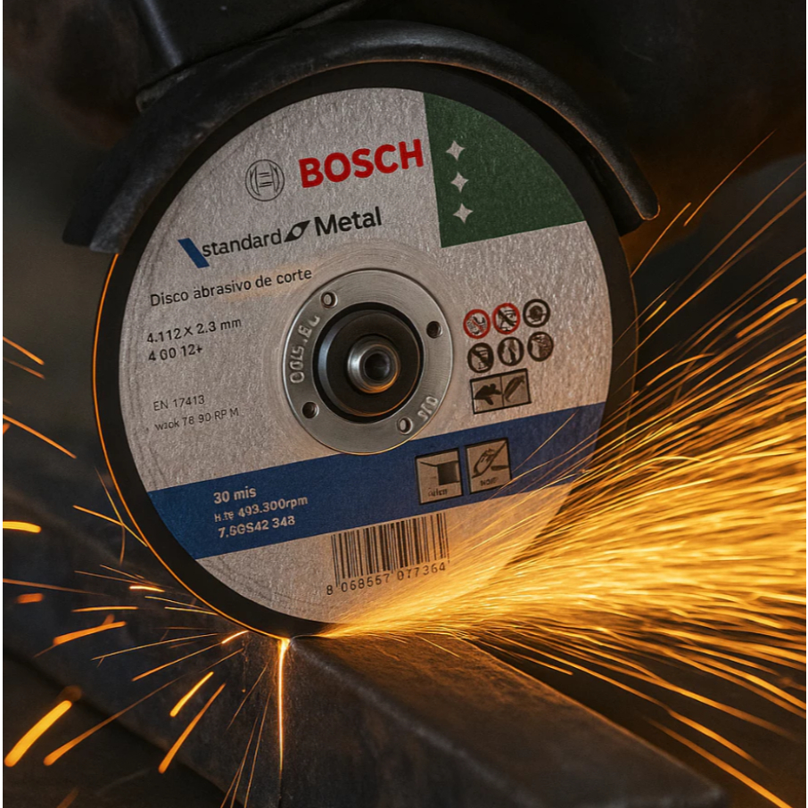 Disco Bosch 10 e 50 unidades Kit 4.1/2 Fino Aço Inox E Metal Azul — imagem 2 de 2