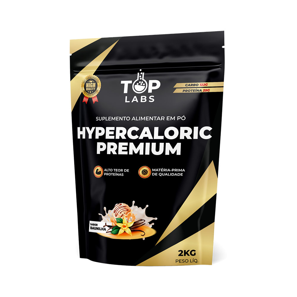 Hipercalórico Premium Top Labs 2kg Massa Muscular Proteína Whey Ganho de peso Original